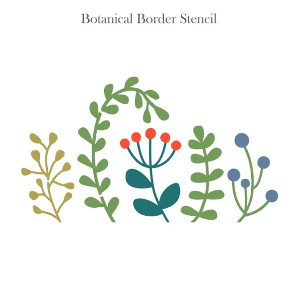 Botanical Border Stencil
