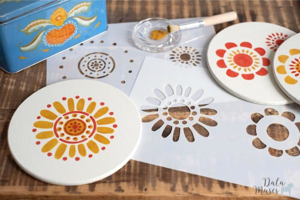 Folk Art Flowers Stencil - Image 2