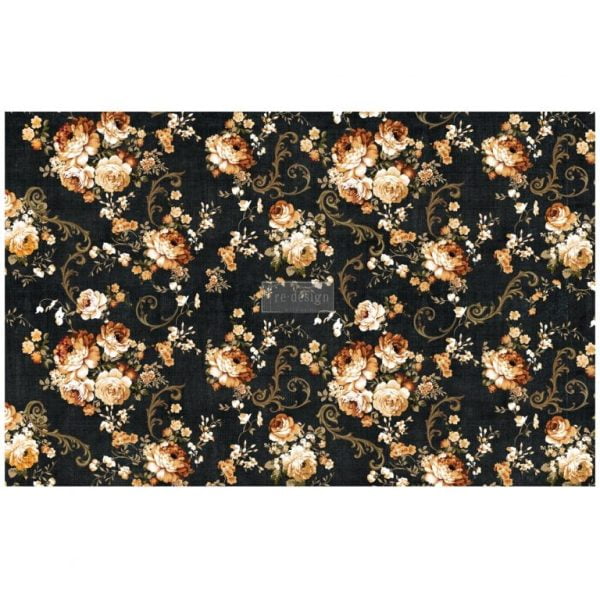 Papier na dekupáž Dark Floral