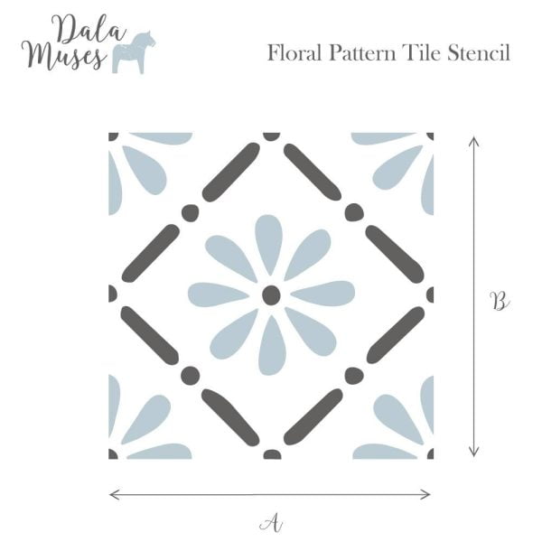 Floral Tile Stencil