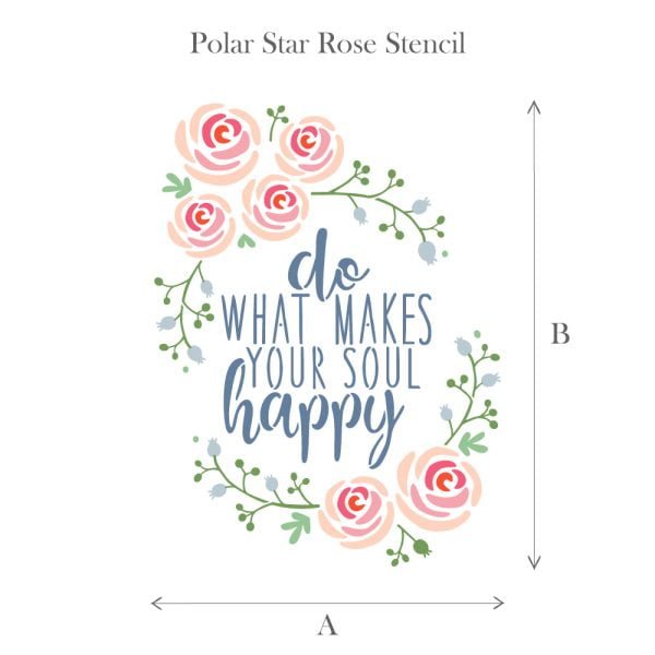 Polar Star Rose Stencil