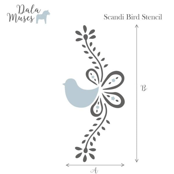 Scandi Bird Stencil