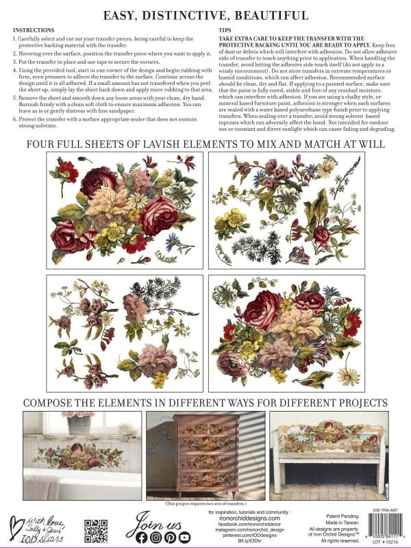 Transfer na nábytok IOD Floral Anthology - Image 4