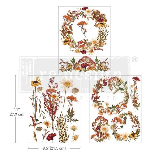 Transfer na nábytok Dried Wildflowers Redesign by Prima
