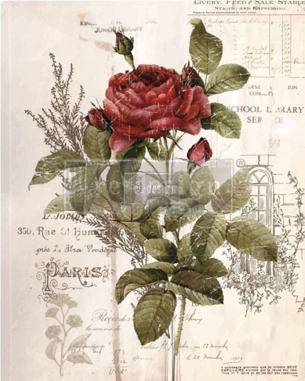 Transfer na nábytok BOTANICAL ROSE Redesign by Prima