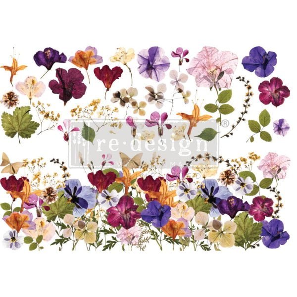 Transfer na nábytok PRESSED FLOWERS Redesign by Prima