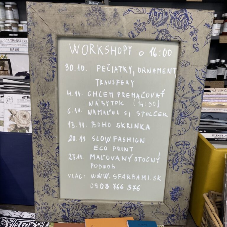 workshopy v Bratislave