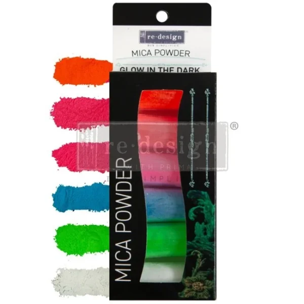 Set práškových pigmentov Mica Powder Glow in the dark