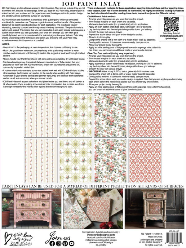 IOD Paint Inlay Lattice Rose - Image 9