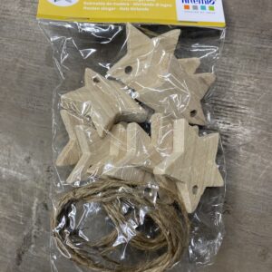 Girlanda drevené hviezdičky