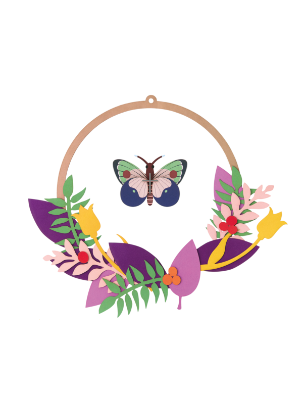 Jarný venček - Blossom Wreath - Farebné nástenné dekorácie