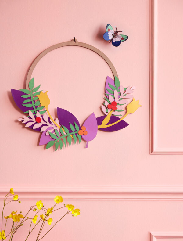 Jarný venček - Blossom Wreath - Farebné nástenné dekorácie - Image 2