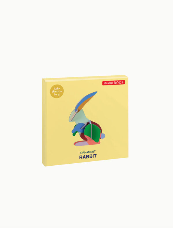 Zajačik pre štastie - Lucky Charm - Farebné kartónové dekorácie - Image 2
