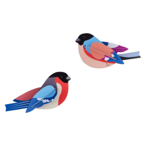 Pinky - záhradné vtáčiky (Finches) - Farebné nástenné dekorácie