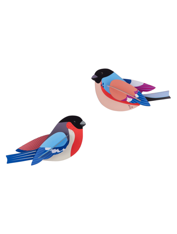 Pinky - záhradné vtáčiky (Finches) - Farebné nástenné dekorácie