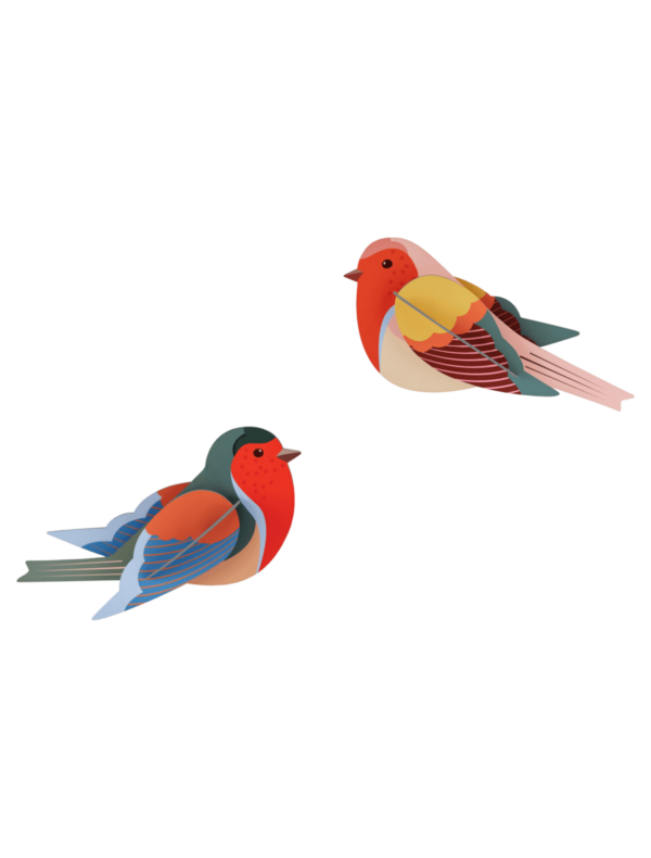 Červienky - Robins - Farebné nástenné dekorácie