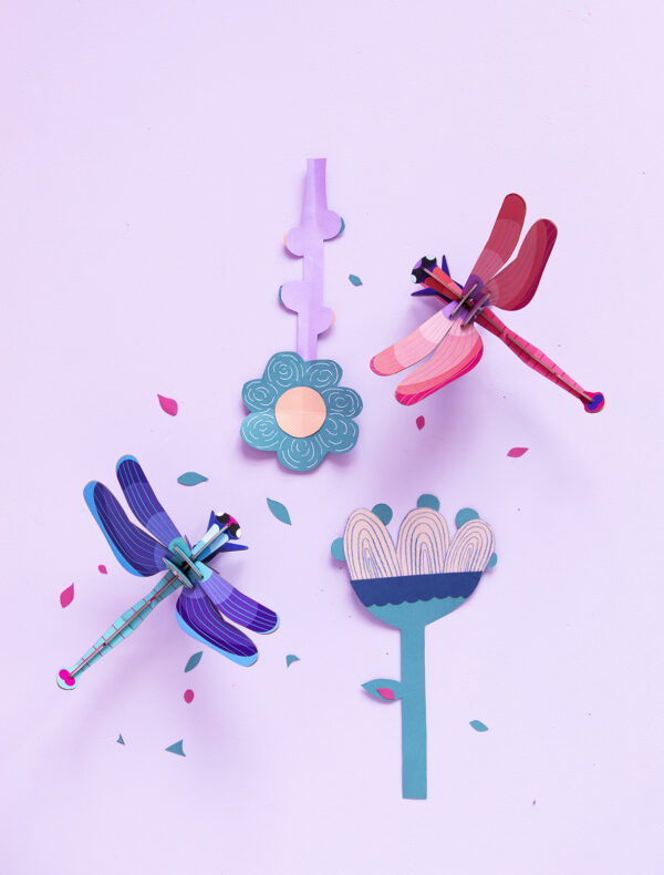 Červená vážka - Ruby Dragonfly - Farebné nástenné dekorácie - Image 4