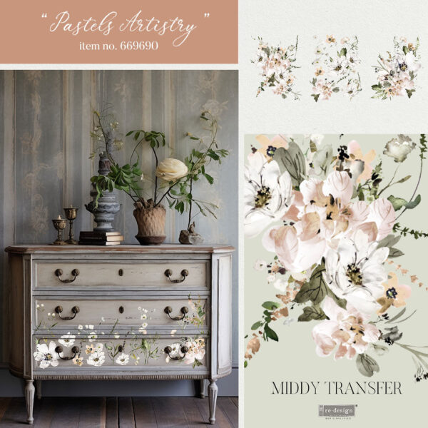 Transfer na nábytok Pastel Artistry Redesign by Prima - Image 2