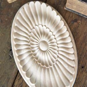 drevený oválny ornament na nábytok 25x15cm