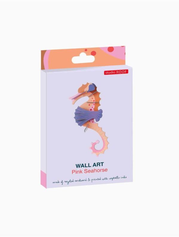 Ružový morský koník - Pink Seahorse - Farebné nástenné dekorácie - Image 3